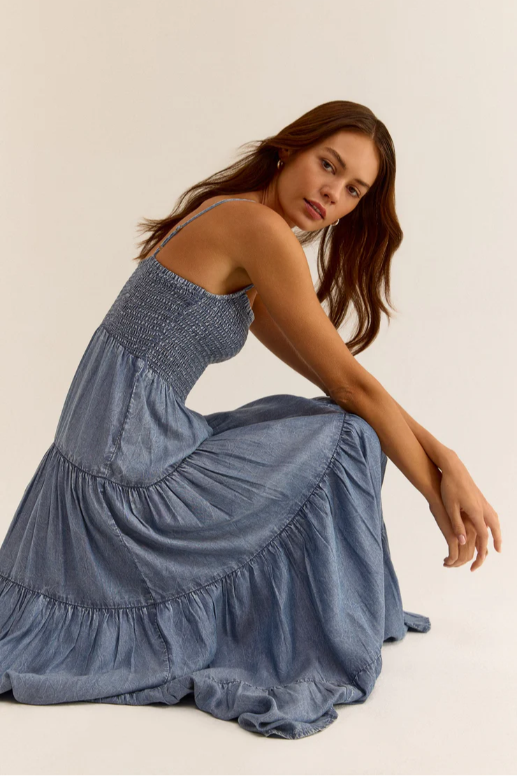 balos chambray midi dress z supply Bayside Chambray Maxi Dress
