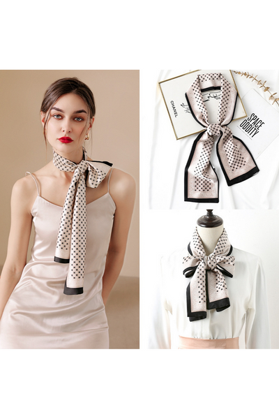 Polka Dot Printed Silk Neck Scarf – EccentricityBoutique